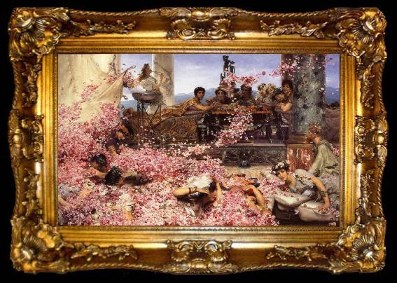 framed  Sir Lawrence Alma-Tadema,OM.RA,RWS The Roses of Heliogabalus, ta009-2